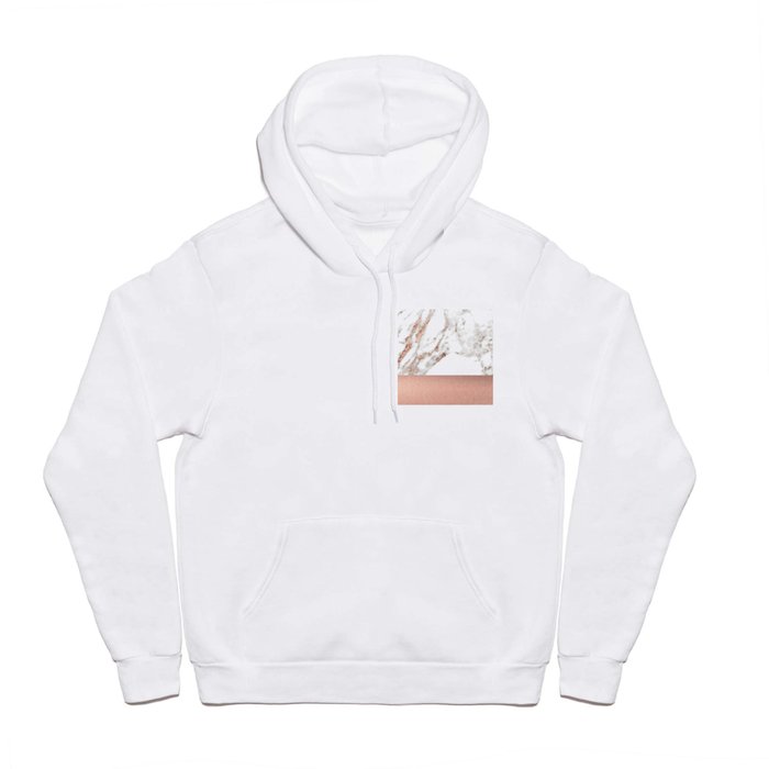 Rose gold marble and foil Hoody