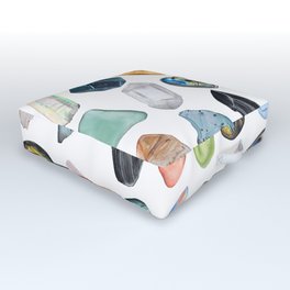 Illuminated Structure: Mineral Party 3 Outdoor Floor Cushion | Structure, Geology, Collection, Ametyst, Quartz, Chakra, Gemstones, Party, Crystals, Rainbow 