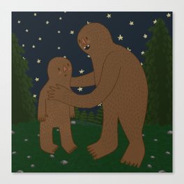 Bigfoot Bonding Canvas Print
