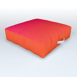 Bright Pink and Orange Ombre Outdoor Floor Cushion