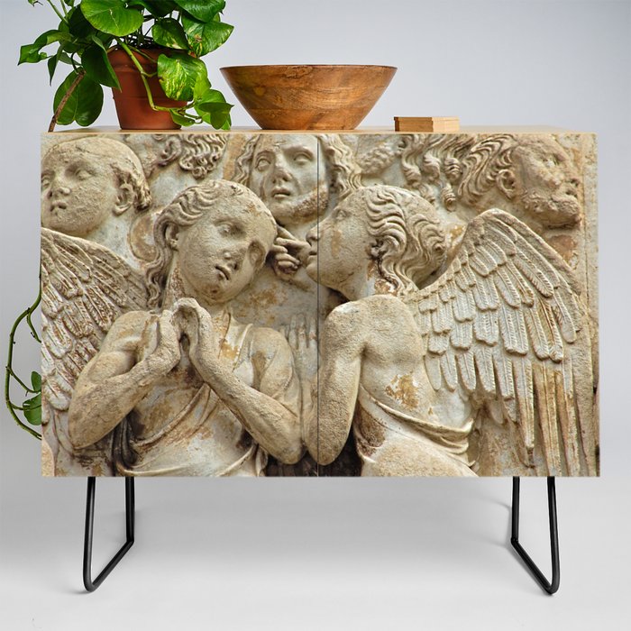 Orvieto Cathedral Angels Gothic Art Facade Relief Credenza