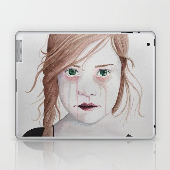 Girl With Antlers II Laptop & iPad Skin