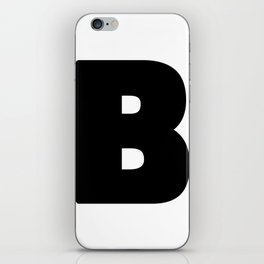 B (Black & White Letter) iPhone Skin