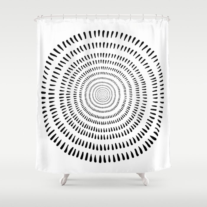 Fjorn on white Shower Curtain
