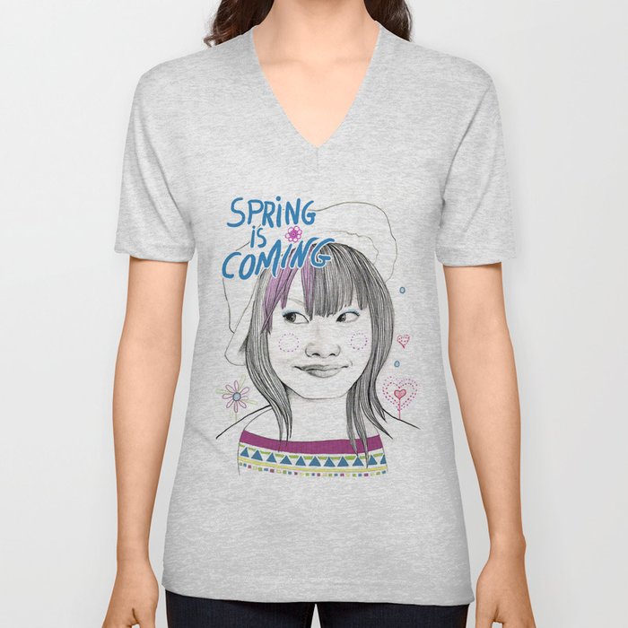 Spring is coming V Neck T Shirt