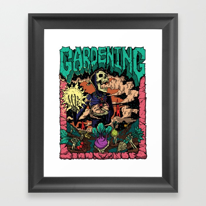 Gardening Trauma Series Framed Art Print