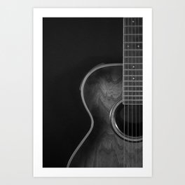 Crafter acoustic B&W Art Print