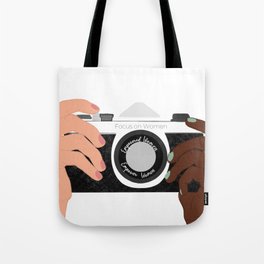 Camera with Hands  by Emily Rae Fiasco Tote Bag