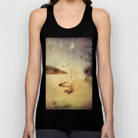 The path that hugs the beach Unisex Tank Top