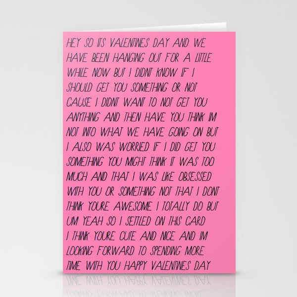 the valentine's card for the person you're not sure you should get a valentine's card for Stationery Cards