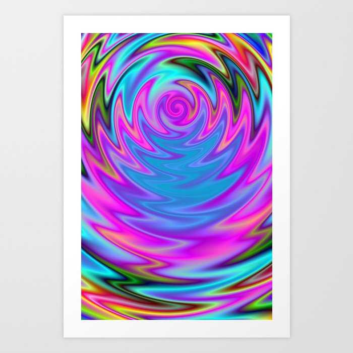 Psychedelic 60s Art Print by Alice Gosling | Society6