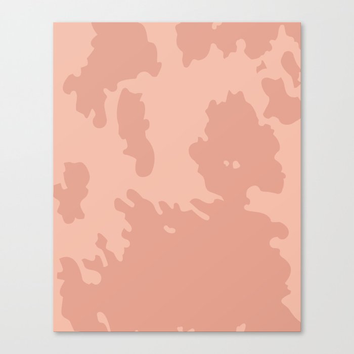 Soft Pink Cowhide Spots  Canvas Print