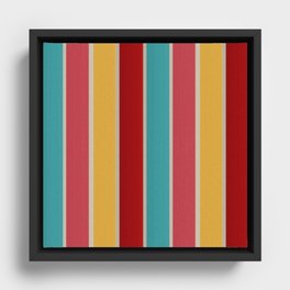 High Resolution Striped Textile Framed Canvas