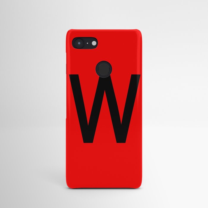 LETTER W (BLACK-RED) Android Case