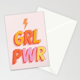 GRL PWR - GIRL POWER Stationery Card