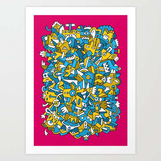 Chewing The Mat Art Print