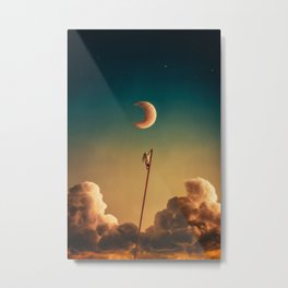 Wanderer Above the Clouds Metal Print | Space, Sci-Fi, Adventure, Moon, Fantasy, Astronaut, Miniature, Surreal, Abovetheclouds, Wanderer 