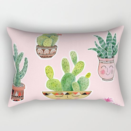 Cactus Pots Rectangular Pillow
