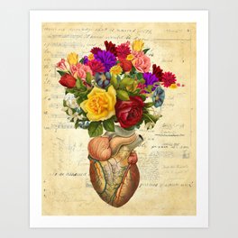 Heart Full of Flowers Art Print