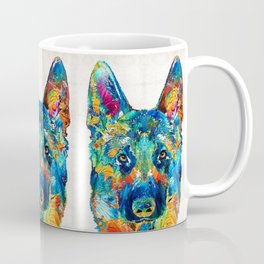 Colorful German Shepherd Dog Art By Sharon Cummings Mug