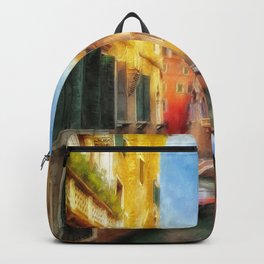 Ahh Venezia Backpack | Gondola, Italy, Canals, Water, Landscape, Architecture, Painting, Goldolier, Loisbryan, Venice 