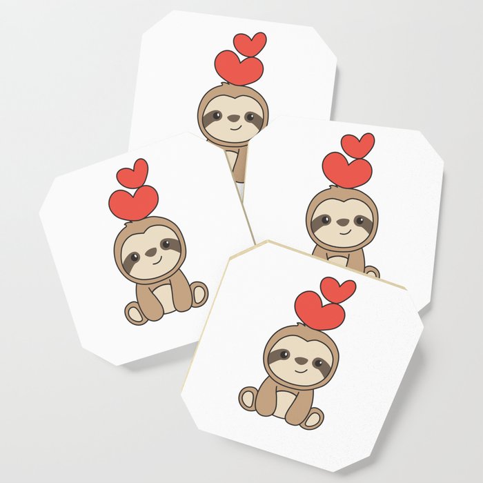 Sloth Cute Animals With Hearts Favorite Animal Coaster