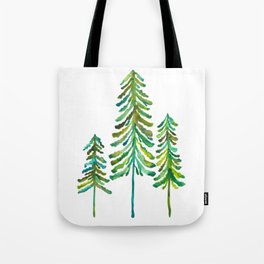 Pine Trees – Green Palette Tote Bag