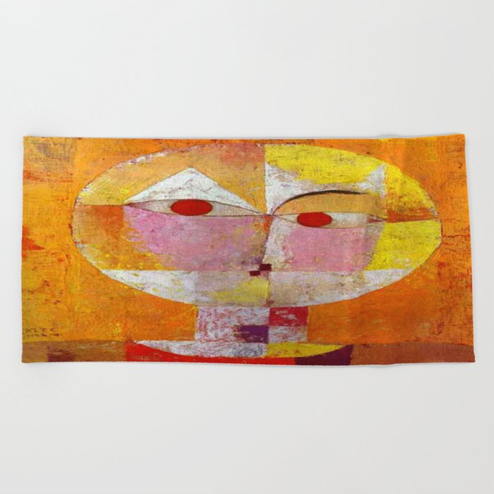 Paul Klee - Senecio , Klee abstract Beach Towel