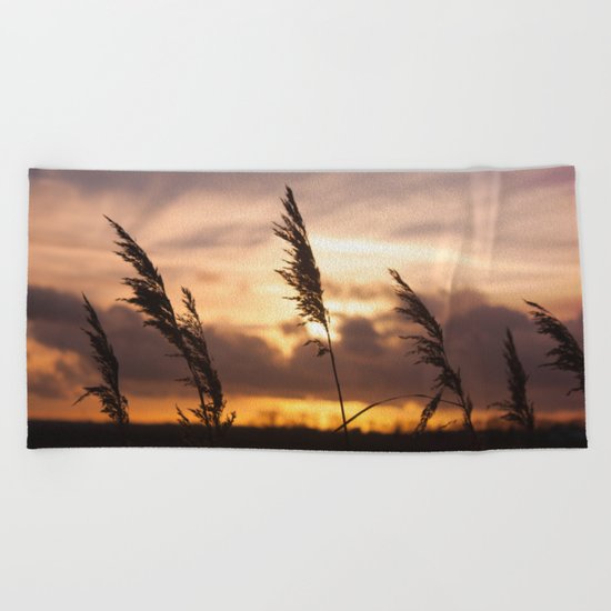 Sunset Night Beach Towel