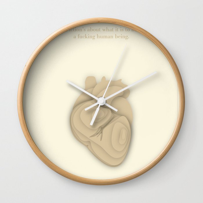 Literary Quote Poster — A quote from David Foster Wallace Wall Clock