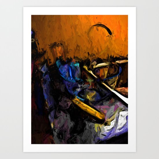 Bowl and Tap with a Gold Wall Art Print