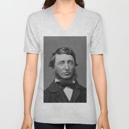 Benjamin Maxham - portrait of Henry David Thoreau V Neck T Shirt