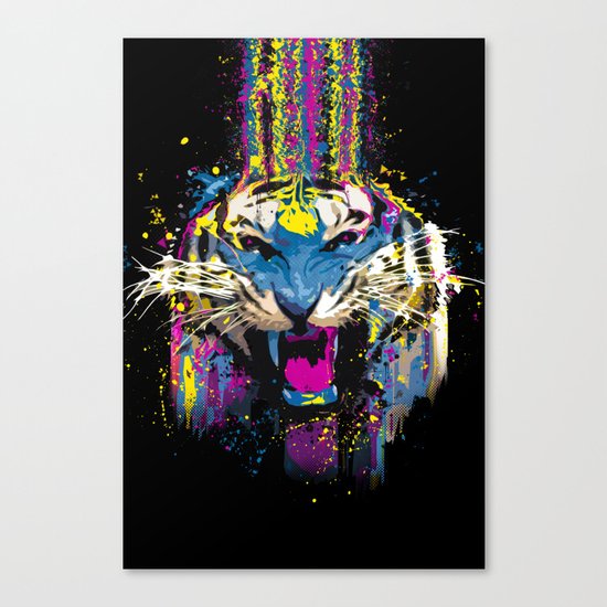 Inked Tiger Canvas Print