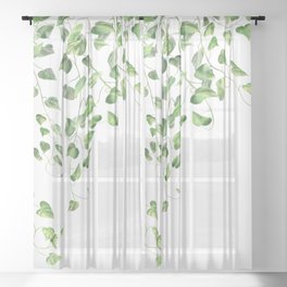Golden Pothos - Ivy Sheer Curtain