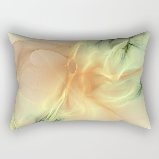 Warm Synergy Fractal Rectangular Pillow