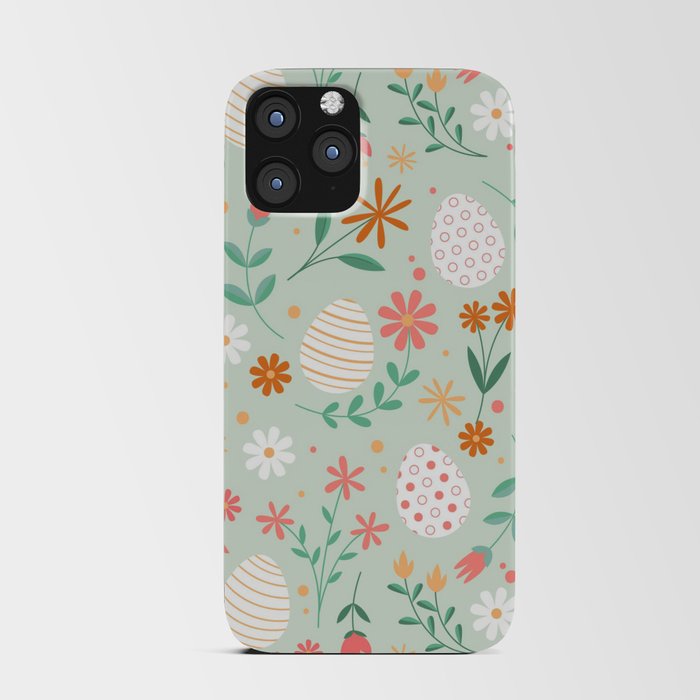 Happy Easter Egg Floral Collection iPhone Card Case
