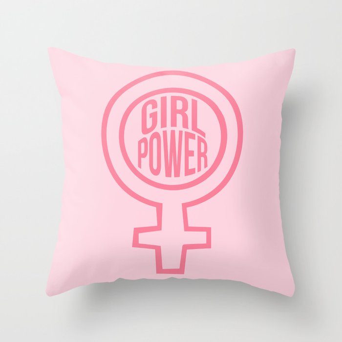 Girl Power Throw Pillow