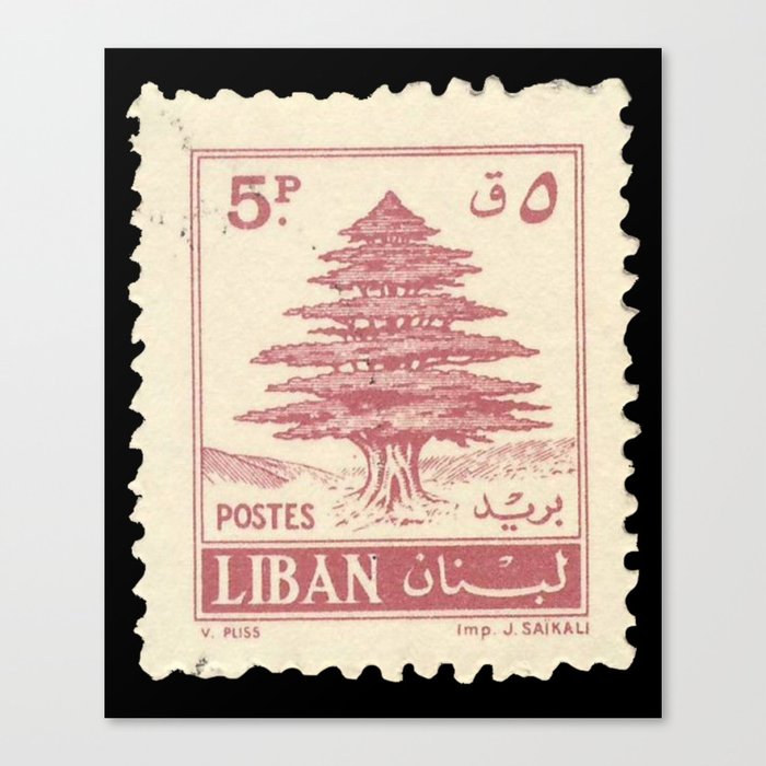 Lebanon vintage timbre Canvas Print