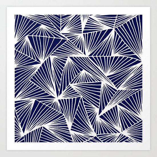 TriangleAngle (Navy) Art Print