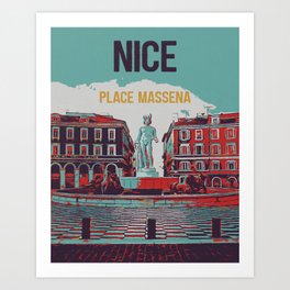 Nice Massena Square Iconic View Art Print