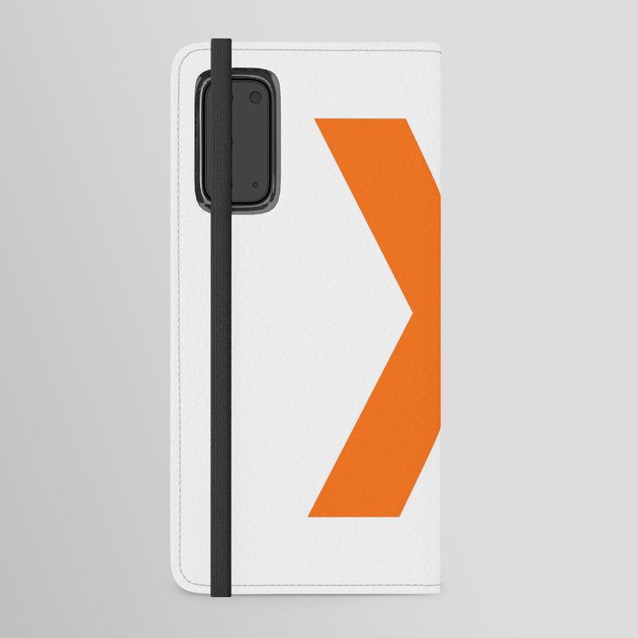 Letter X (Orange & White) Android Wallet Case
