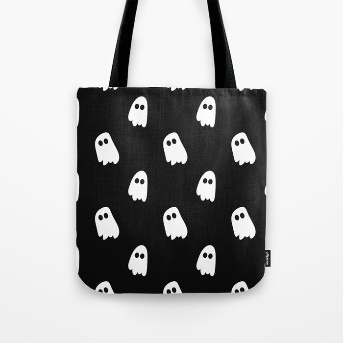 Black and White Ghosts Tote Bag