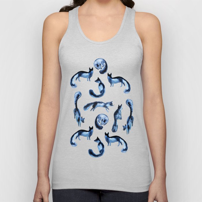 A pack of silver foxes. Unisex Tank Top A pack of silver foxes. Unisex Tank Top
