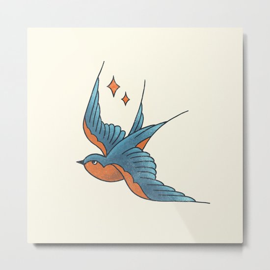 Swallow Flash Metal Print