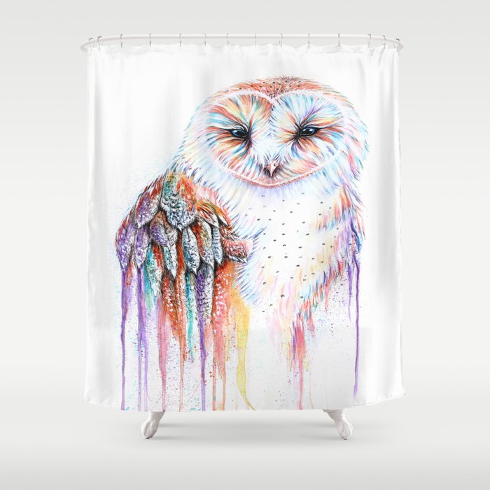 Owl shower store curtain