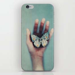 Catch (butterfly scanography) iPhone Skin