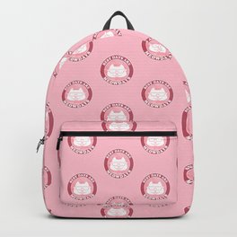 "Best Days are Meowdays" Retro Cool Fat Sunglasses Cat for Cat Lovers - Pastel Pink Backpack