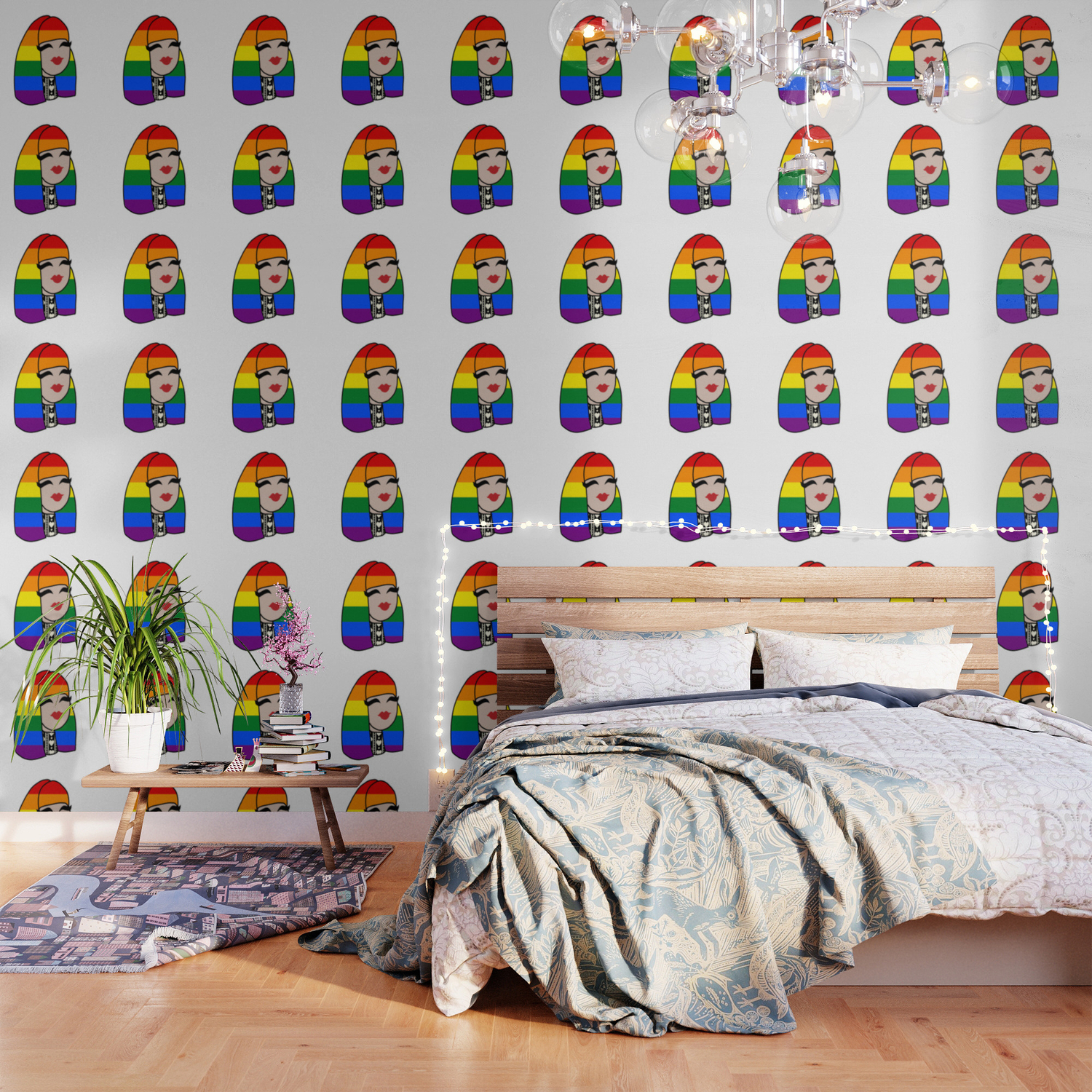 lgbt flag lesbian head weird but beautiful wallpaper by qpartz