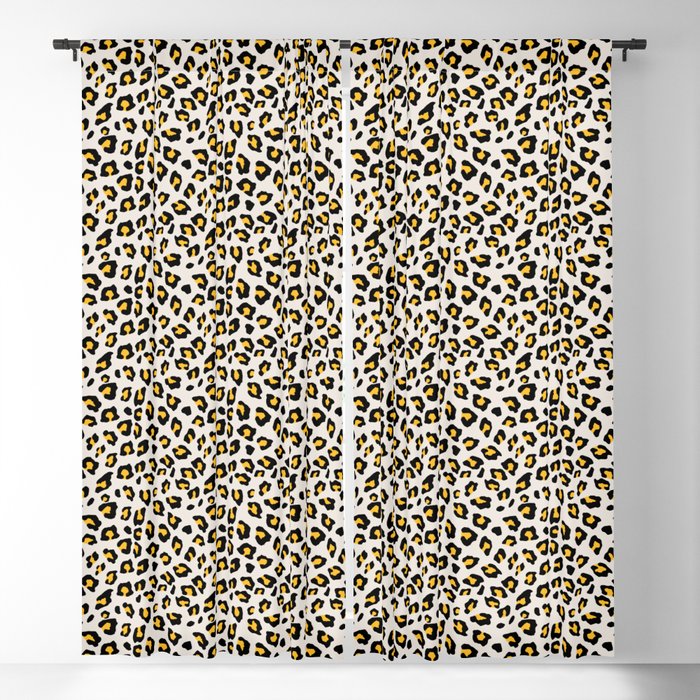 Leopard Print - Mustard Yellow Original Blackout Curtain by ...