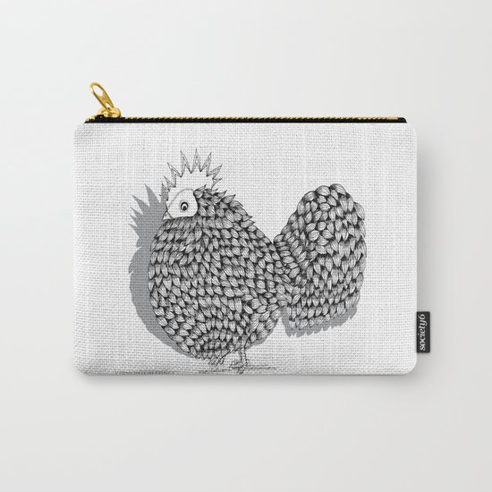 Zentangle Illustration - Funky Chicken Carry-All Pouch